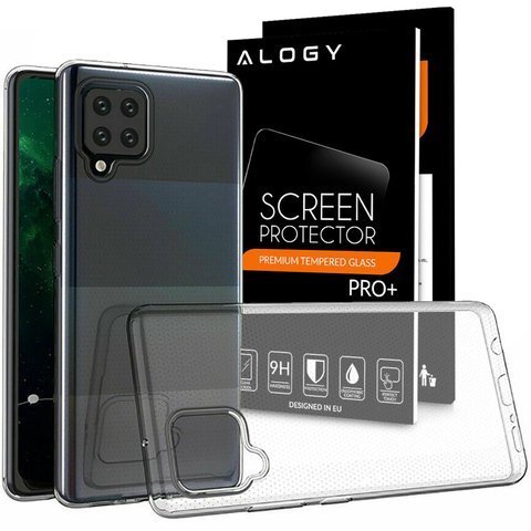 Etui obudowa case do Samsung Galaxy A12/ M12 silikonowe przezroczyste + Szkło