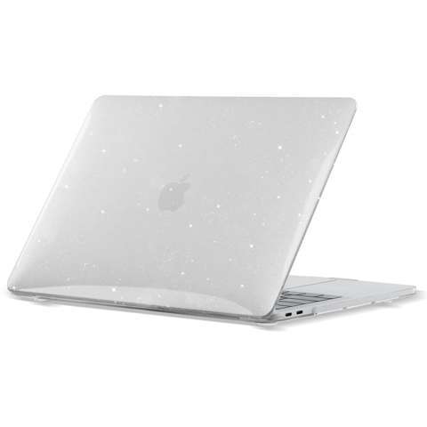 Etui obudowa z brokatem SmartShell Case do Macbook Air 13 2018-2020 Glitter Clear