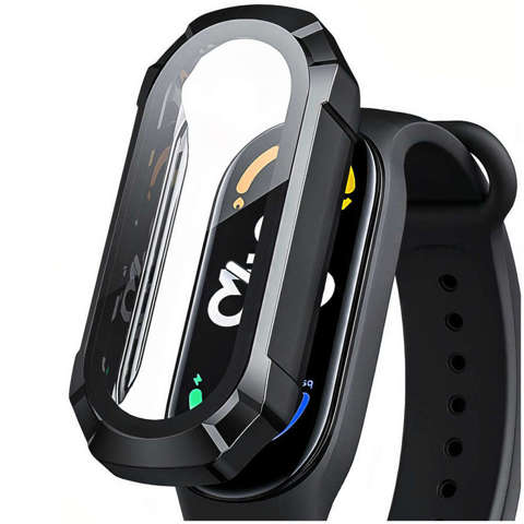 Etui ochronne 2w1 nakładka wbudowane szkło do Xiaomi Mi Band 7 / 7 NFC Alogy Classic Case Czarne