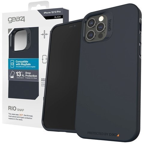 Etui ochronne Gear4 Rio Snap Mag Safe do Apple iPhone 12/ 12 Pro Black