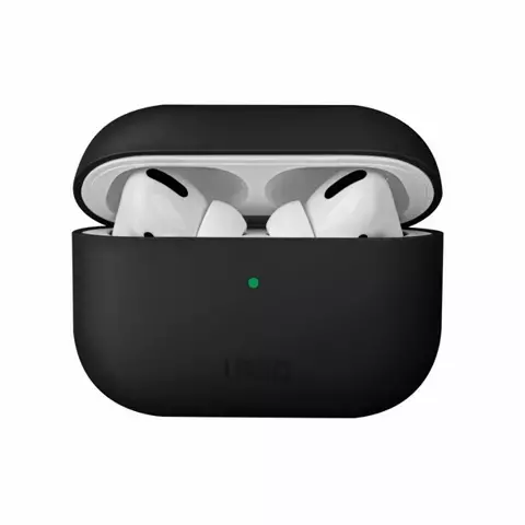 Etui ochronne na słuchawki UNIQ etui Lino do Apple AirPods Pro Silicone czarny/ink black