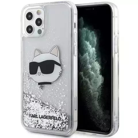 Etui ochronne na telefon Karl Lagerfeld KLHCP12MLNCHCS do Apple iPhone 12 /12 Pro 6,1" srebrny/silver hardcase Glitter Choupette Head