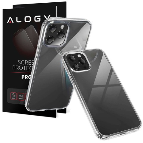Etui ochronne obudowa Alogy Hybrid Case Super Clear do Apple iPhone 12 / 12 Pro Przezroczyste + Szkło