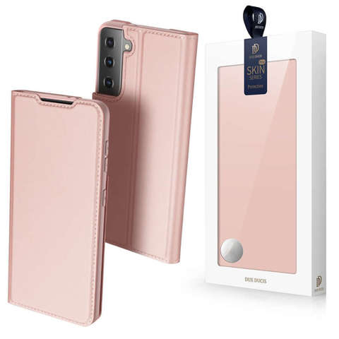 Etui ochronne z klapką Dux Ducis Skin Pro skórzane do Samsung Galaxy S21 Plus 5G Różowe