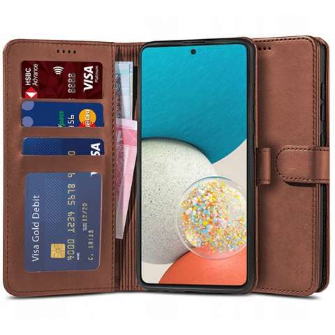 Etui portfel Wallet do Samsung Galaxy A53 5G Brown