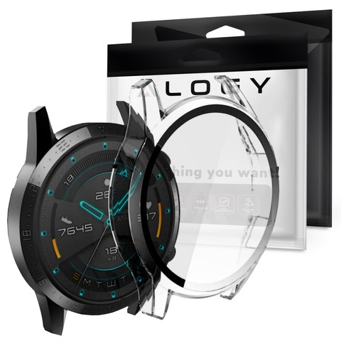 Etui silikonowe nakładka folia ochronna na ekran Alogy do Huawei Watch GT 2 46mm Przezroczyste