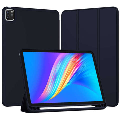 Etui z klapką obudowa Alogy Smart Case Pencil do iPad Pro 12.9 2020 / 2021 / 2022 / iPad Air 13 2024 Granatowy