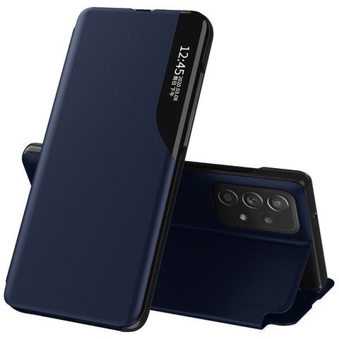 Etui z klapką portfel Alogy skórzane Smart View Cover do Samsung Galaxy A52 5G/ A52s Granatowe