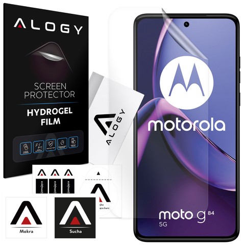Folia Hydrożelowa do Motorola Moto G84 5G ochronna na telefon na ekran Alogy Hydrogel Film