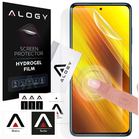 Folia Hydrożelowa do Xiaomi Poco X3 NFC / X3 PRO / Redmi Note 9S / Redmi Note 9 Pro ochronna na telefon na ekran Alogy Hydrogel Film