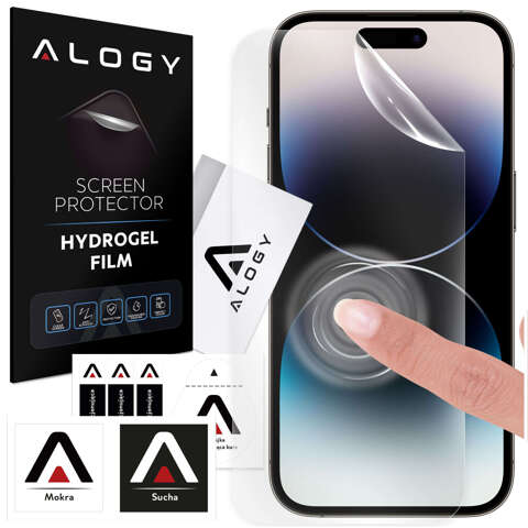 Folia Hydrożelowa do iPhone 14 Pro Max ochronna na telefon na ekran Alogy Hydrogel Film