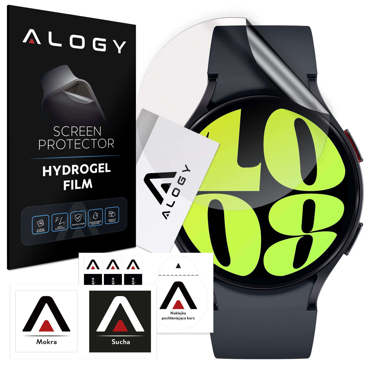 Folia ochronna Hydrożelowa hydrogel Alogy do smartwatcha do Samsung Galaxy Watch 6 44mm