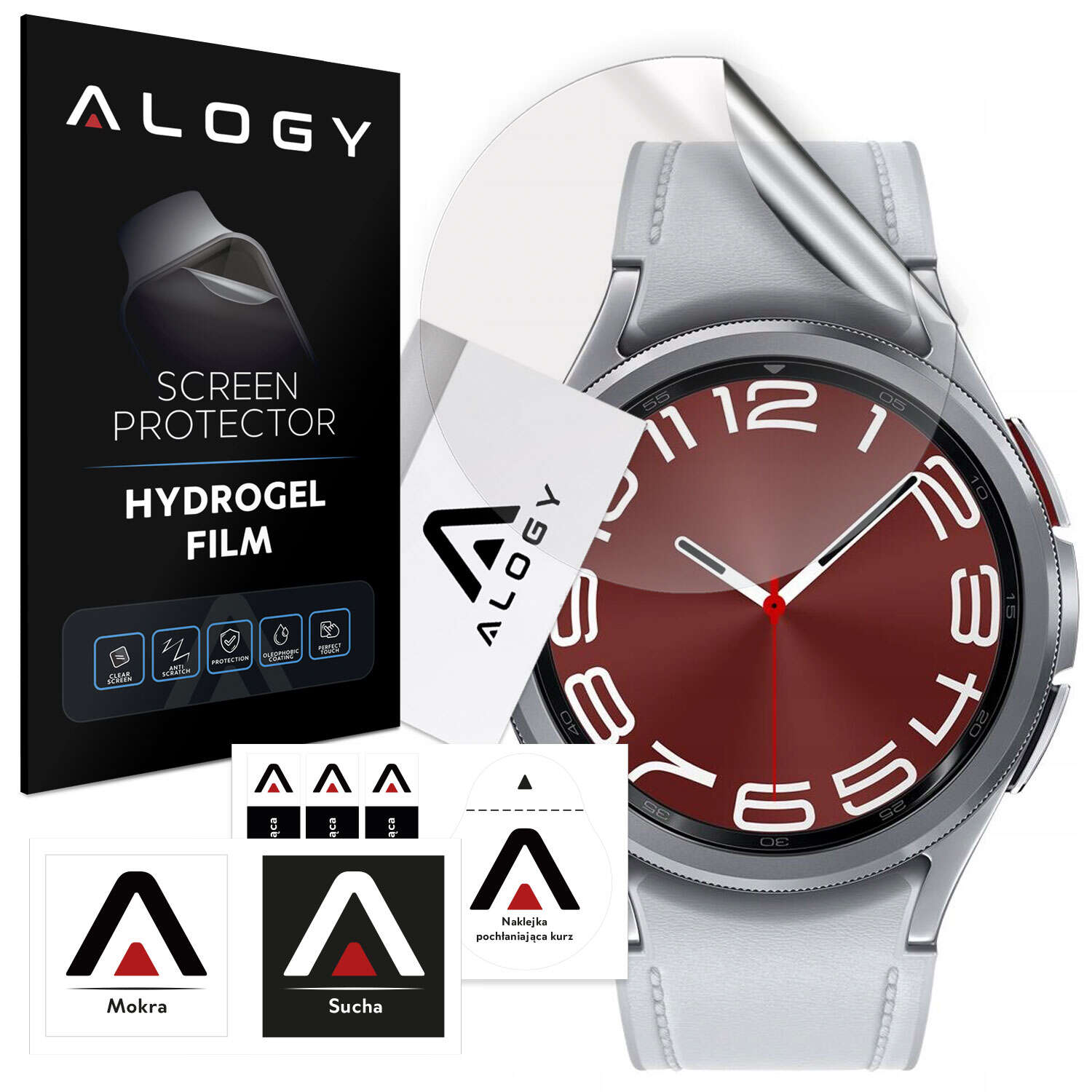 Folia ochronna Hydrożelowa hydrogel Alogy do smartwatcha do Samsung Watch 6 Classic 43mm