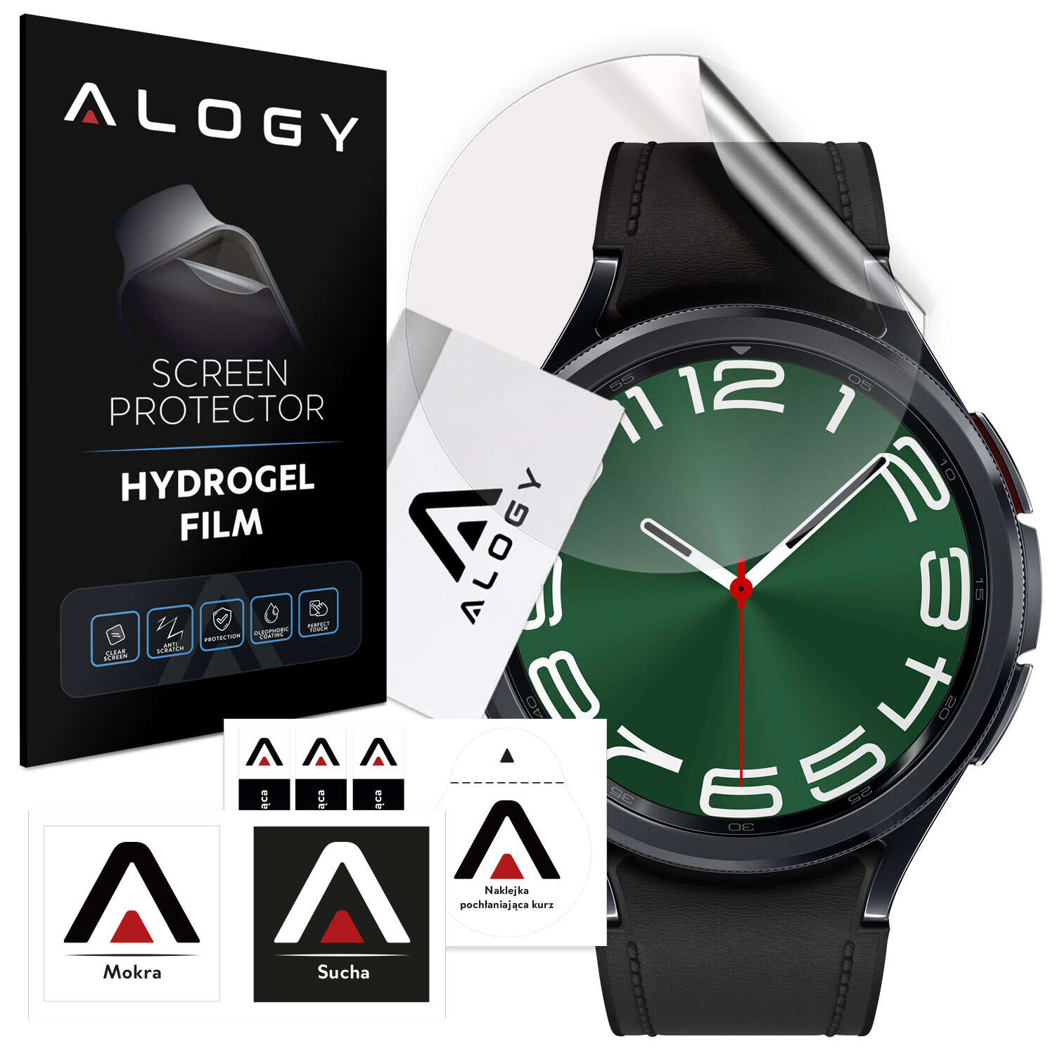 Folia ochronna Hydrożelowa hydrogel Alogy do smartwatcha do Samsung Watch 6 Classic 47mm