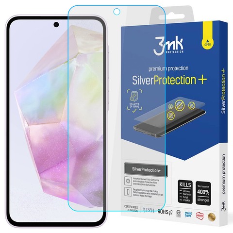 Folia ochronna do Samsung Galaxy A35/A55 5G 3mk Silver+ 7H na cały ekran antywirusowa Protection+