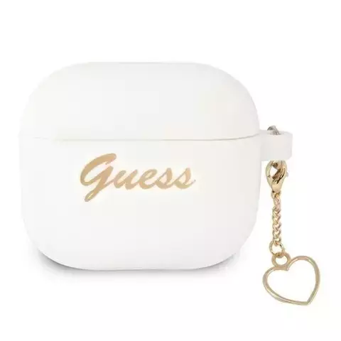 Guess GUA3LSCHSH AirPods 3 cover biały/white Silicone Charm Collection