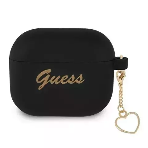 Guess GUA3LSCHSK AirPods 3 cover czarny/black Silicone Charm Collection