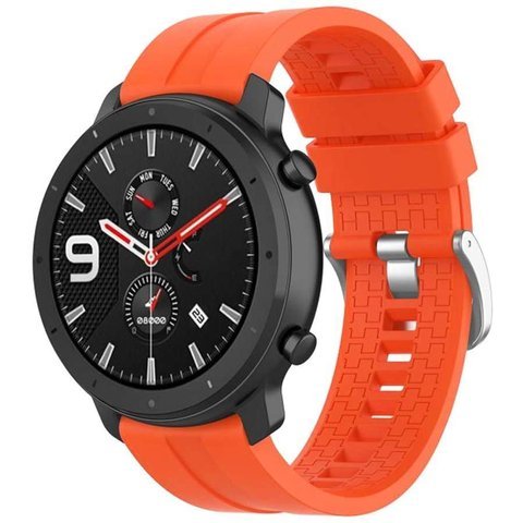 Gumowy Uniwersalny pasek sportowy Alogy soft band do smartwatcha 22mm Pomarańczowy