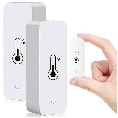 Inteligentny zestaw 2x czujnik WiFi Alogy temperatury i wilgotności Tuya Smart Life Monitor termometr biały