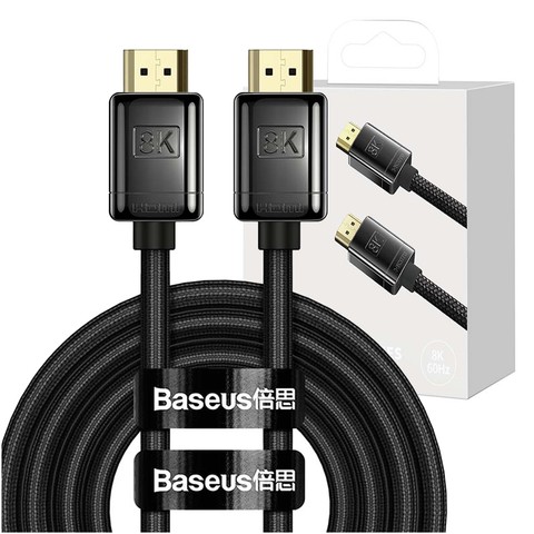 Kabel 2m Baseus High Definition Series HDMI 2.1 8K 60Hz 3D HDR 48Gbps Czarny