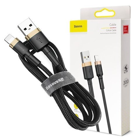 Kabel Baseus Cafule USB Lightning do iPhone iPad iPod 2A 3m Złoty