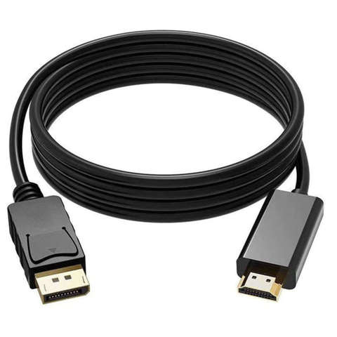 Kabel przewód Display Port do HDMI DP 4K Full HD 1.8m Czarny