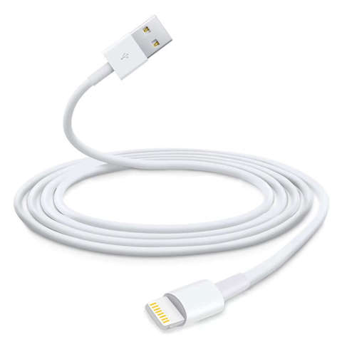Kabel szybki przewód USB-A do Lightning do Apple 2m Biały