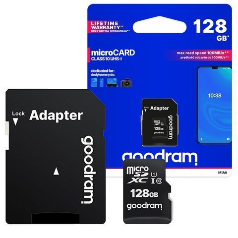 Karta pamięci GoodRam micro SDXC 128GB Class 10 UHS-I + adapter