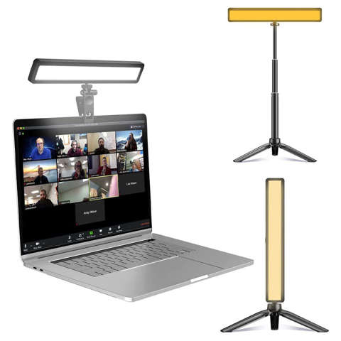 Lampka konferencyjna z klipsem do monitora USB Oświetlenie lampa LED 28cm + statyw Apexel APL-FL06