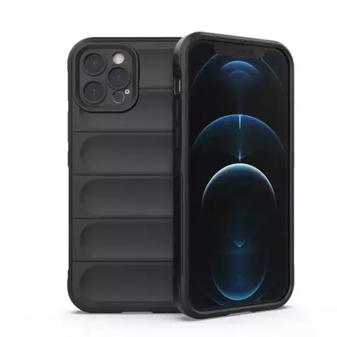 Magic Shield Case etui do iPhone 12 Pro elastyczny pancerny pokrowiec czarny