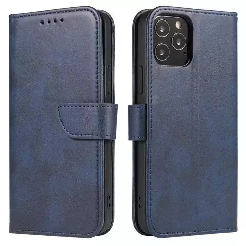 Magnet Case elegancki futerał etui pokrowiec z klapką i funkcją podstawki Samsung Galaxy A33 5G niebieski