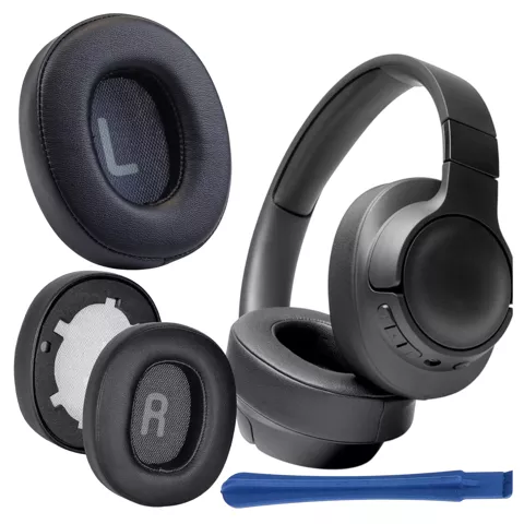 Nauszniki 2x wymienne pady gąbki do słuchawek do JBL Tune 700BT 710BT 720BT 750BTNC Alogy Earpads Czarne + urządzenie do demontażu