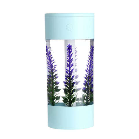 Nawilżacz powietrza Dyfuzor delikatnej mgiełki dekoracyjny Lavender lawenda Niebieski