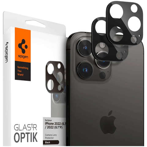 Osłona aparatu Spigen GLAStR OPTIK 2-pack szkło na obiektyw do Apple iPhone 14 Pro / 14 Pro Max Black