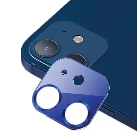 Osłona obiektywu USAMS Camera Lens Glass do iPhone 12 mini metal BH706JTT05 (US-BH706) niebieski/blue 