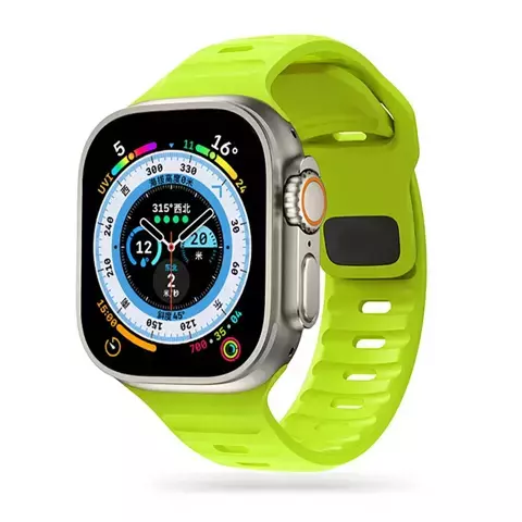 Pasek sportowy opaska IconBand Line do Apple Watch 4 / 5 / 6 / 7 / 8 / SE / Ultra (42 / 44 / 45 / 49 mm) Lime