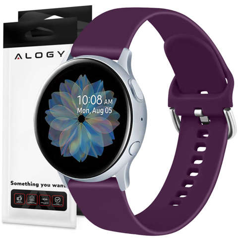 Pasek uniwersalny Alogy Strap z klamrą do smartwatcha 20mm Purple