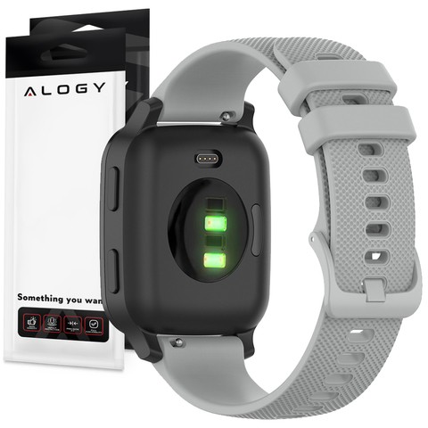 Pasek uniwersalny Alogy Strap z klamrą na smartwatch zegarek 18mm szary