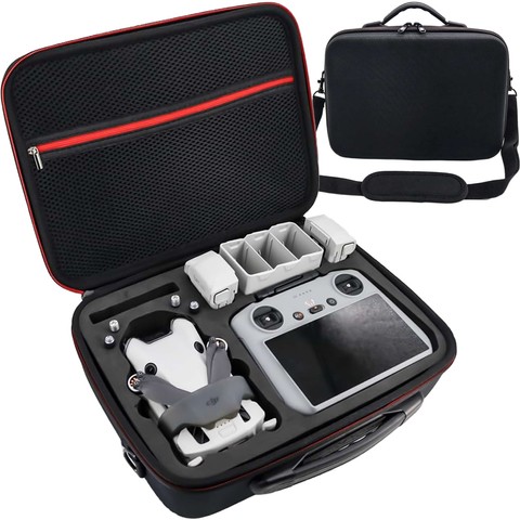 Pokrowiec sztywny kuferek walizka etui do drona DJI Mini 4 Pro / DJI Mini 3 Pro / Mini 3 twarde z paskiem Hard Case Alogy Czarny