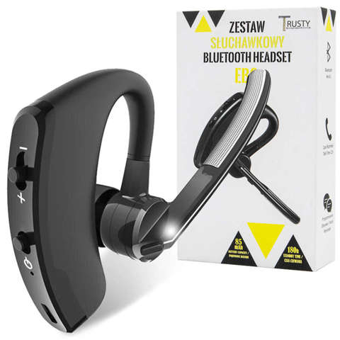 Słuchawka Bezprzewodowa Bluetooth 4.0 Trusty Zestaw słuchawkowy EB9 Czarna