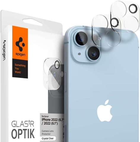 Spigen Optik.TR Camera Protector szkło hartowane na wyspę aparatu iPhone 14 / 14 Plus 2 szt. przezroczyste