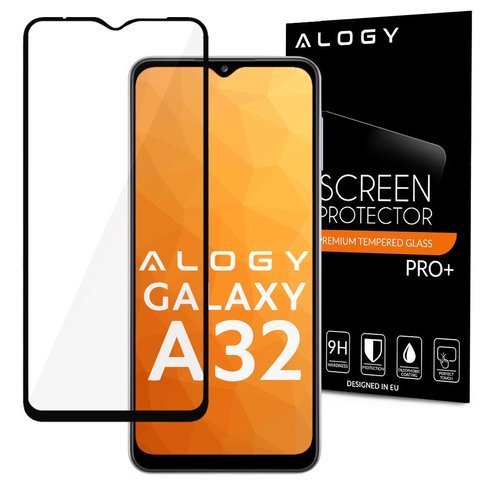 Szkło Alogy Full Glue case friendly do Samsung Galaxy A32 5G Czarne