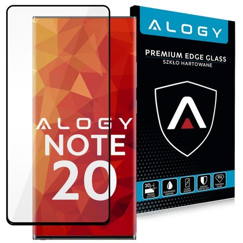 Szkło Alogy Full Glue case friendly do Samsung Galaxy Note 20 Czarne