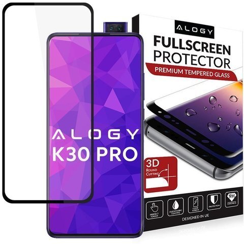 Szkło Alogy Full Glue do Xiaomi Redmi K30 Pro Czarne