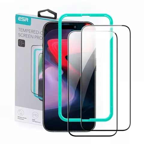 Szkło hartowane ESR Tempered Glass 2-Pack do Apple iPhone 15 Pro Max Black