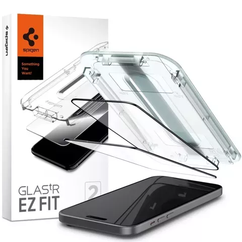 Szkło hartowane Spigen Glas.tT ”Ez Fit” FC 2-pack do Apple iPhone 15 Plus / 16 PlusBlack