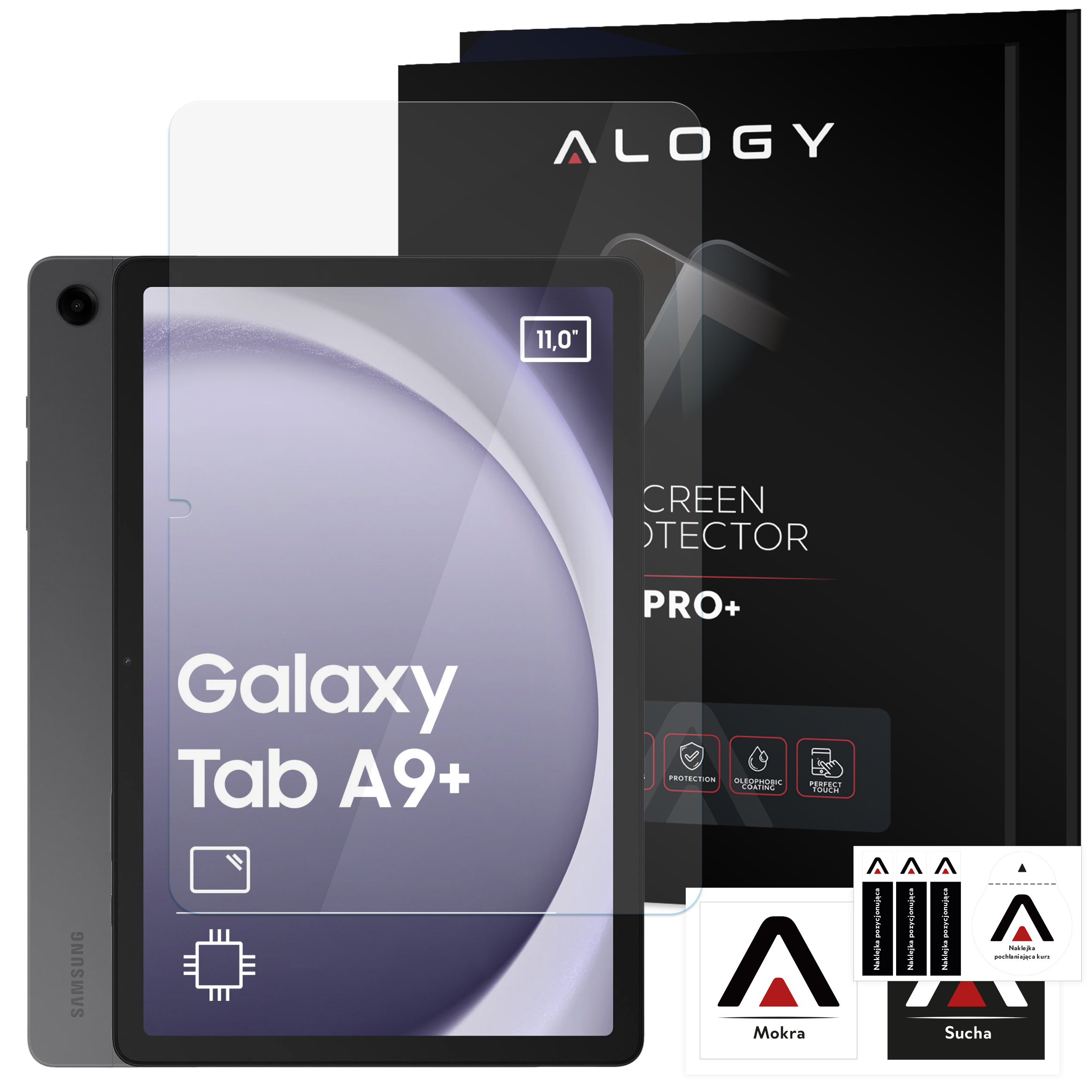 Szkło hartowane do Samsung Galaxy Tab A9+ Plus 2023 11" X210/X215/X216 na ekran na tablet Alogy Pro+ 9H