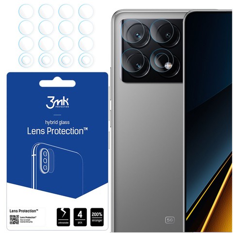 Szkło hybrydowe na aparat Xiaomi Poco X6 Pro 5G osłona na obiektyw 3mk Lens Protection 4x zestaw