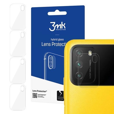 Szkło x4 na kamerę obiektyw 3mk Lens Protection do Xiaomi Poco M3