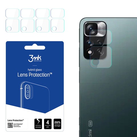 Szkło x4 na kamerę obiektyw 3mk Lens Protection do Xiaomi Redmi Note 11 Pro+ 5G